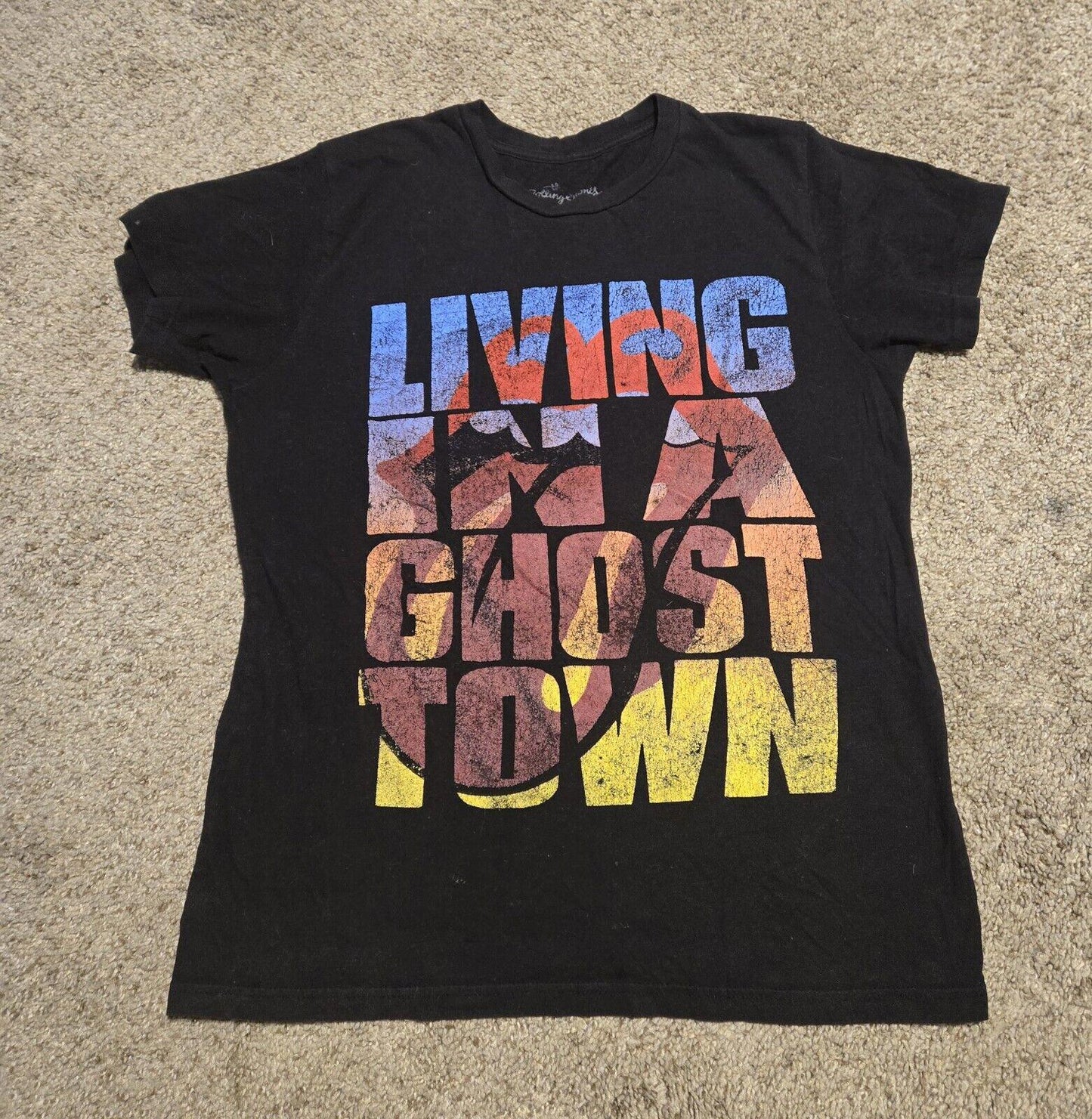 2020 Rolling Stones Living In A Ghost Town T Shirt Size S