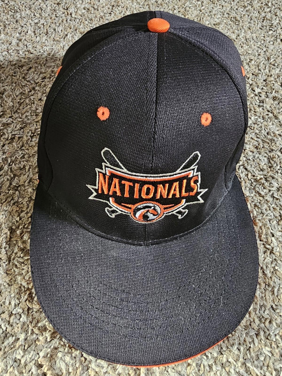 The Youth Baseball Nationals Snapback Hat Black Embroidered