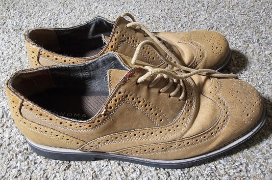 Sonoma wingtip brown size 10 Oxford Dress shoes Kohls