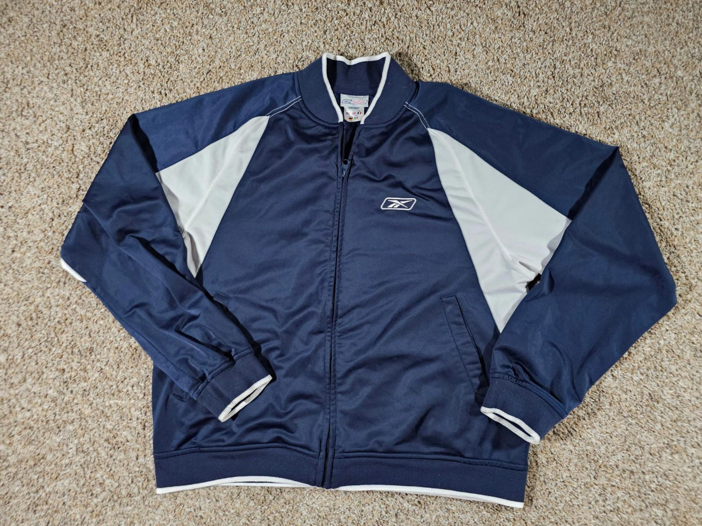 Reebok Large Fullzip Sweatshirt Jacket Blue