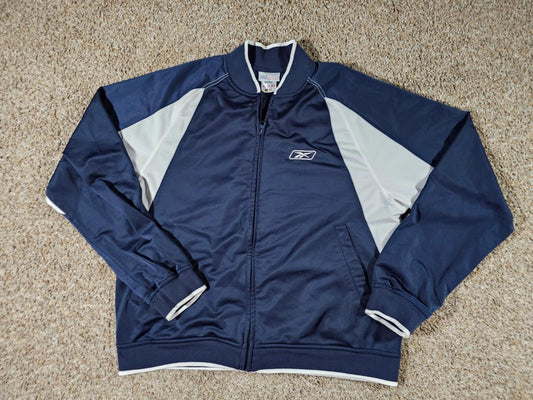 Reebok Large Fullzip Sweatshirt Jacket Blue