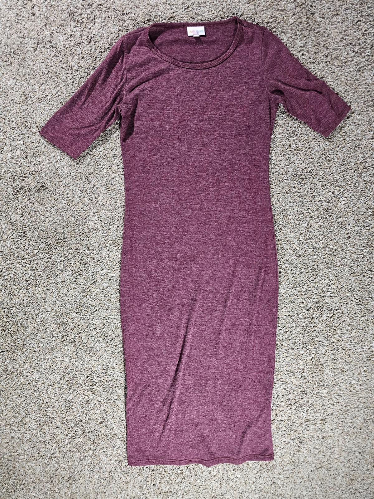 LuLaRoe Long XXS Wine Color Dress