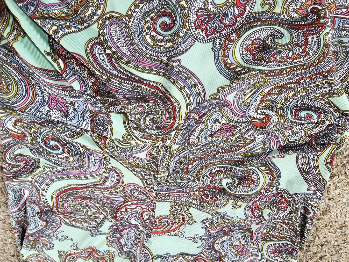 white mark paisley palazzo pants M