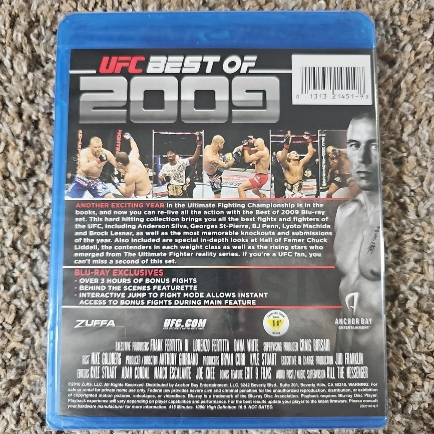Ultimate Fighting Championship: Best of 2009 (Blu-ray Disc, 2010, 2-Disc Set)