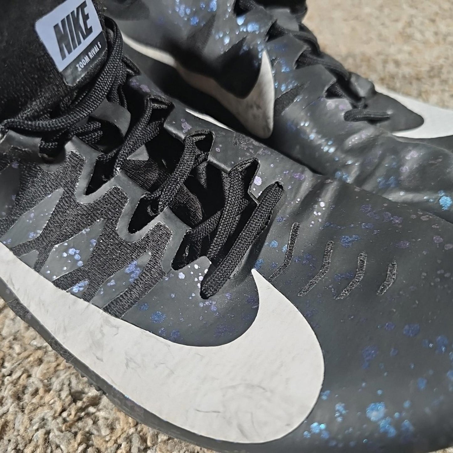 Nike Zoom Rival S Black Indigo Men's Sz 11 Cleats 907564-003
