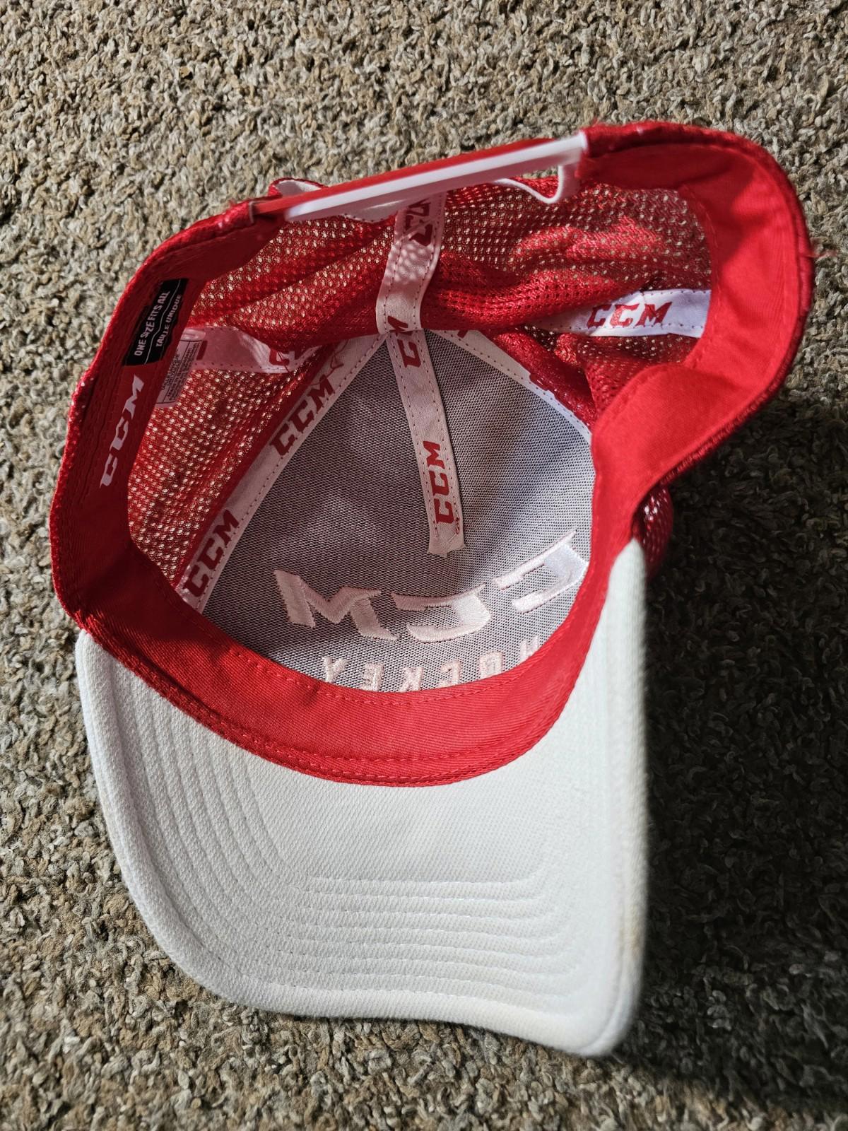CCM Hockey Snapback Red White Hat