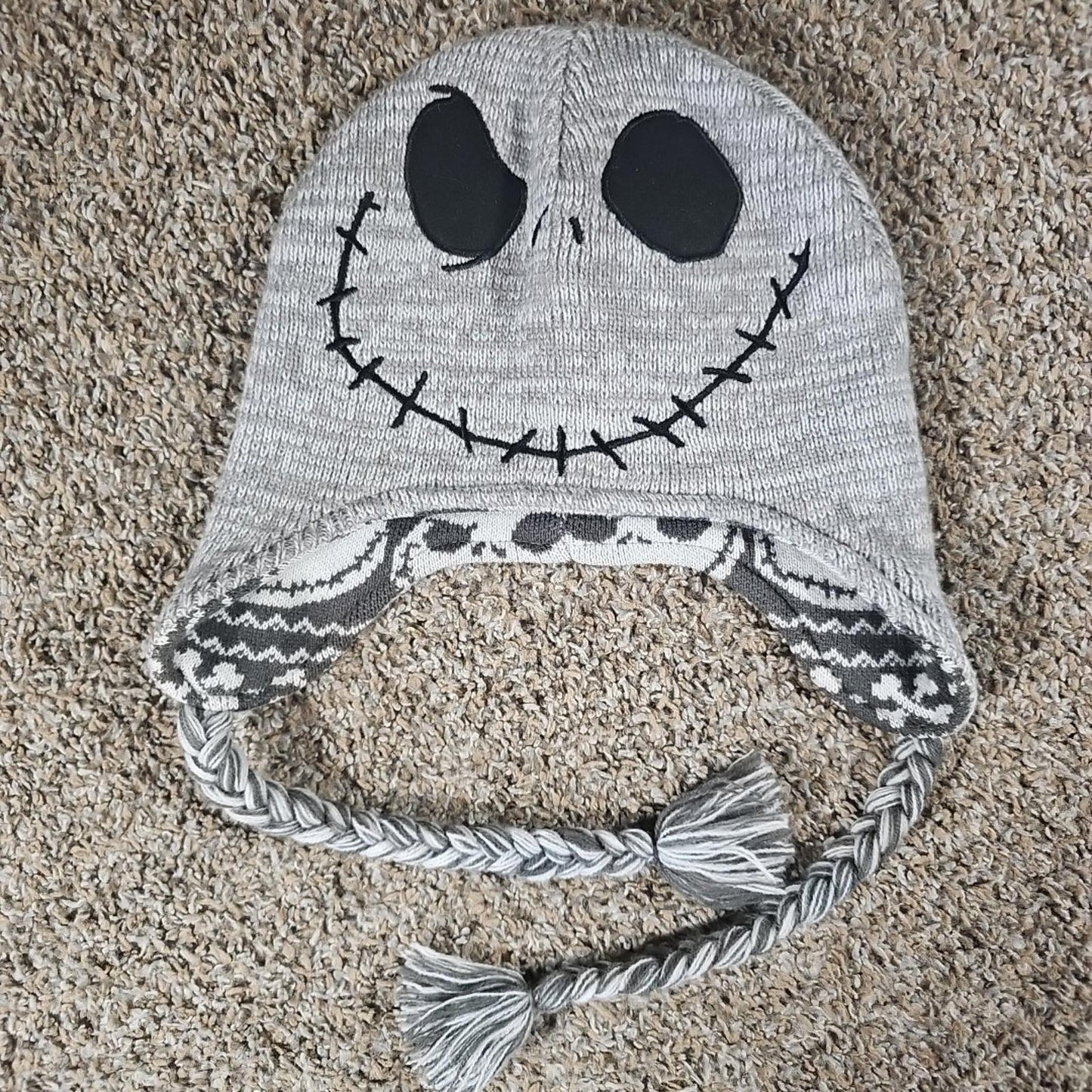 Tim Burtons Nightmare Before Christmas Jack Skellington Winter Beanie Tassles