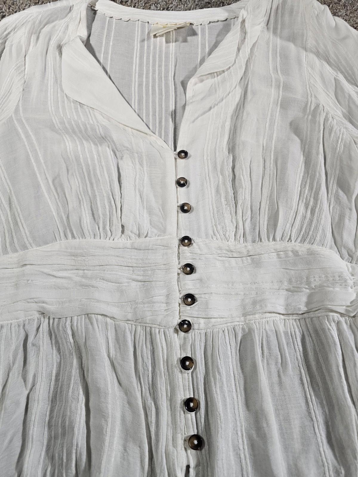 maeve anthropologie White Blouse US12