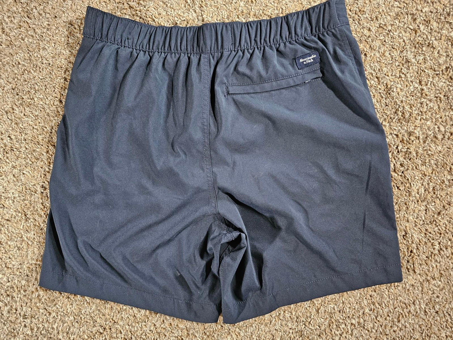 Abercrombie & Fitch Dock Shorts Mens Small Stretch Blue Swim