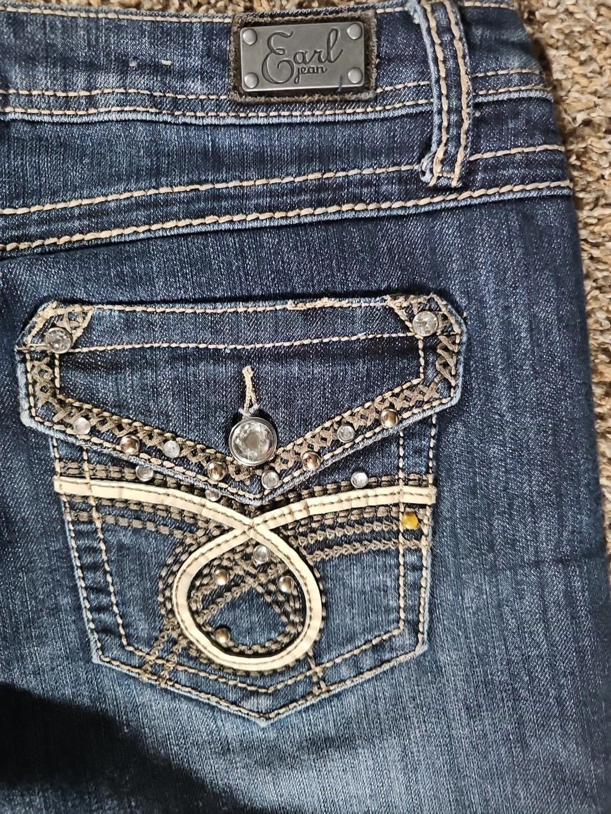 Earl Jean Sz 10 Flap Back Pockets