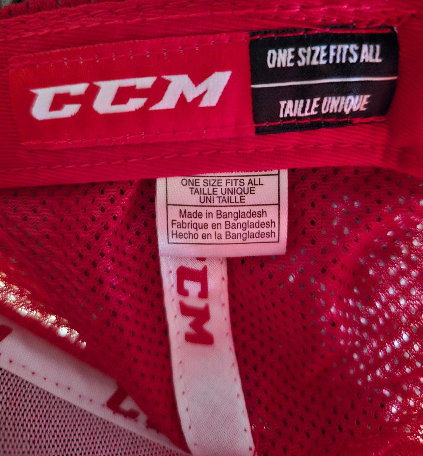 CCM Hockey Snapback Red White Hat