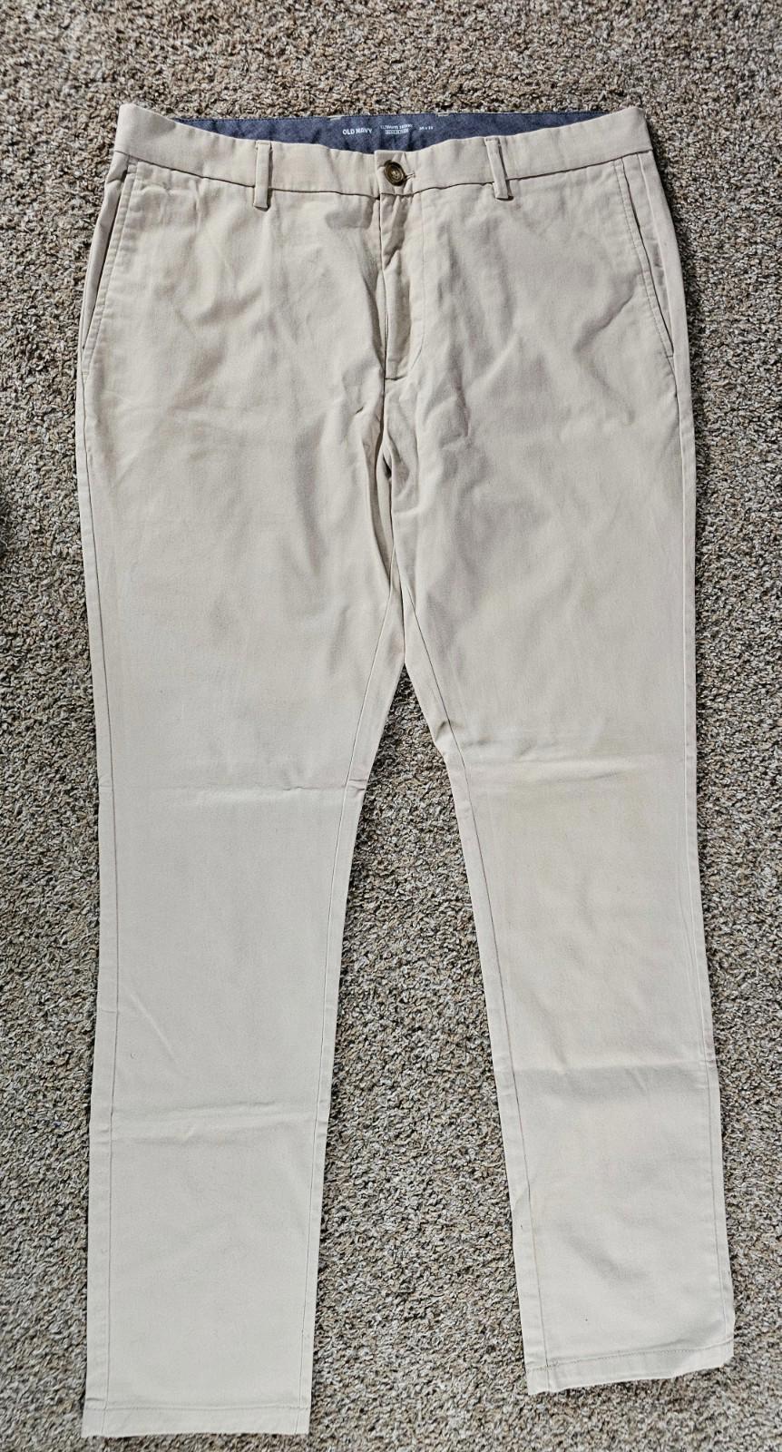 Old Navy Ultimate Skinny Built n Flex 36x34(33) Stones Throw