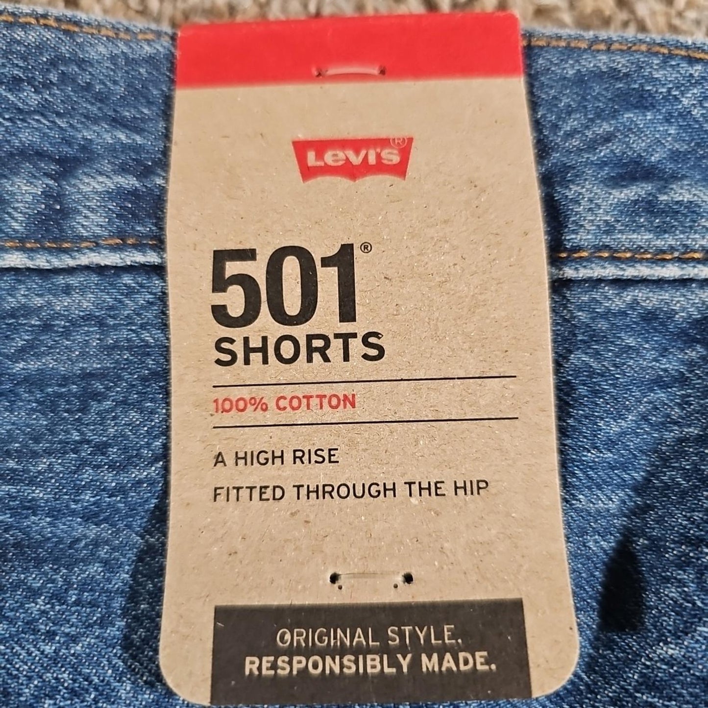 NWT Levis 501 Denim Cutoff Shorts Sz 30