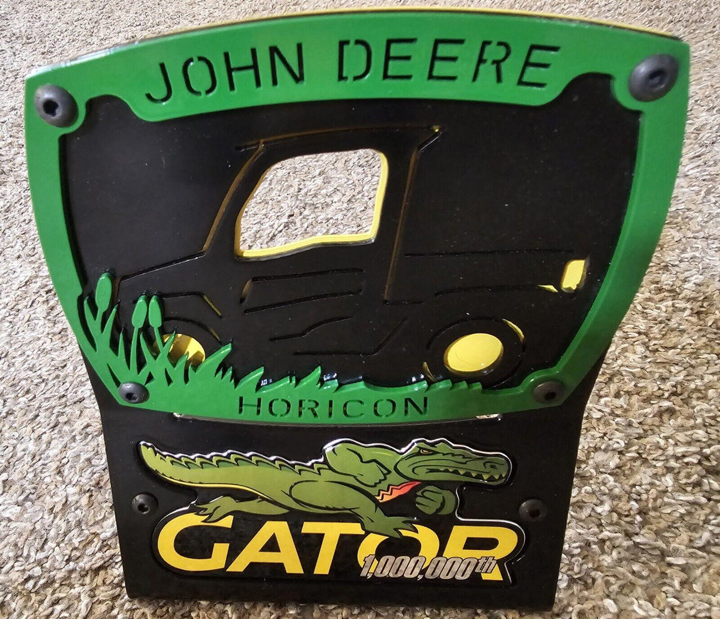 John Deere Horicon GATOR 1,000,000th Dec 2021 Desk Plaque Trophy Heavy Feel