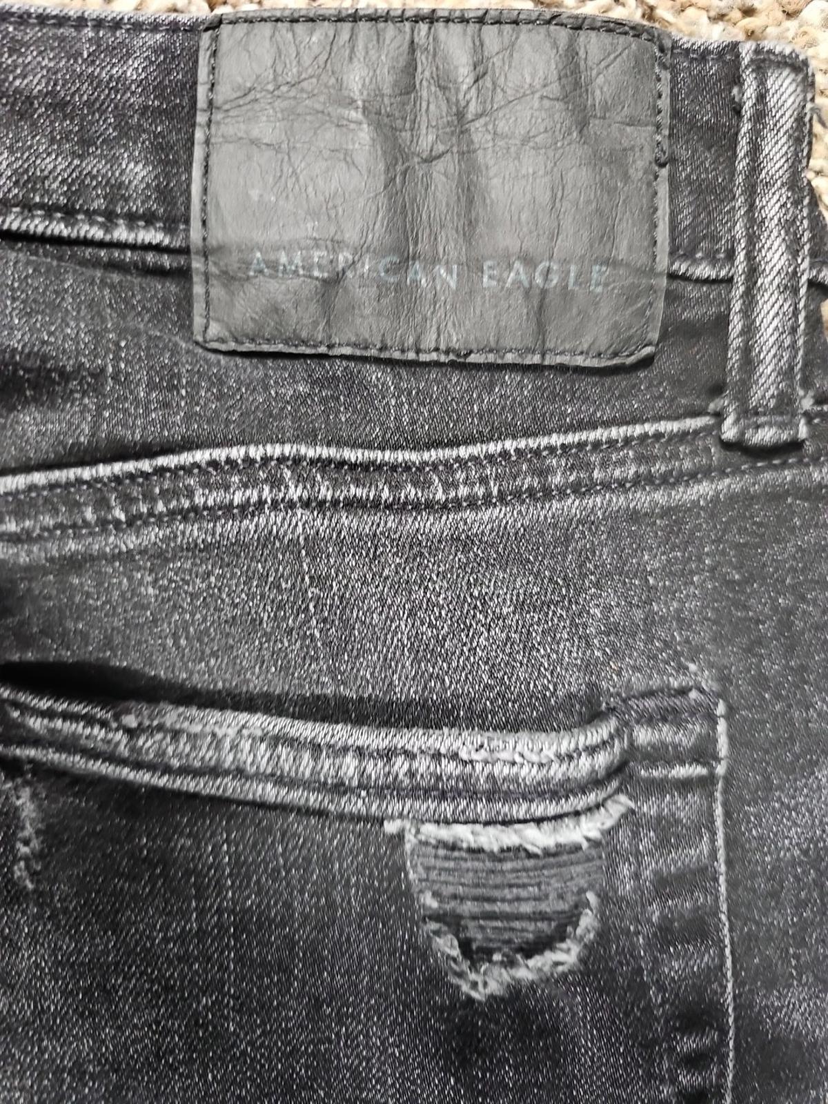 American Eagle Jeans Men's 28x30 Black Airflex+ Distressed
