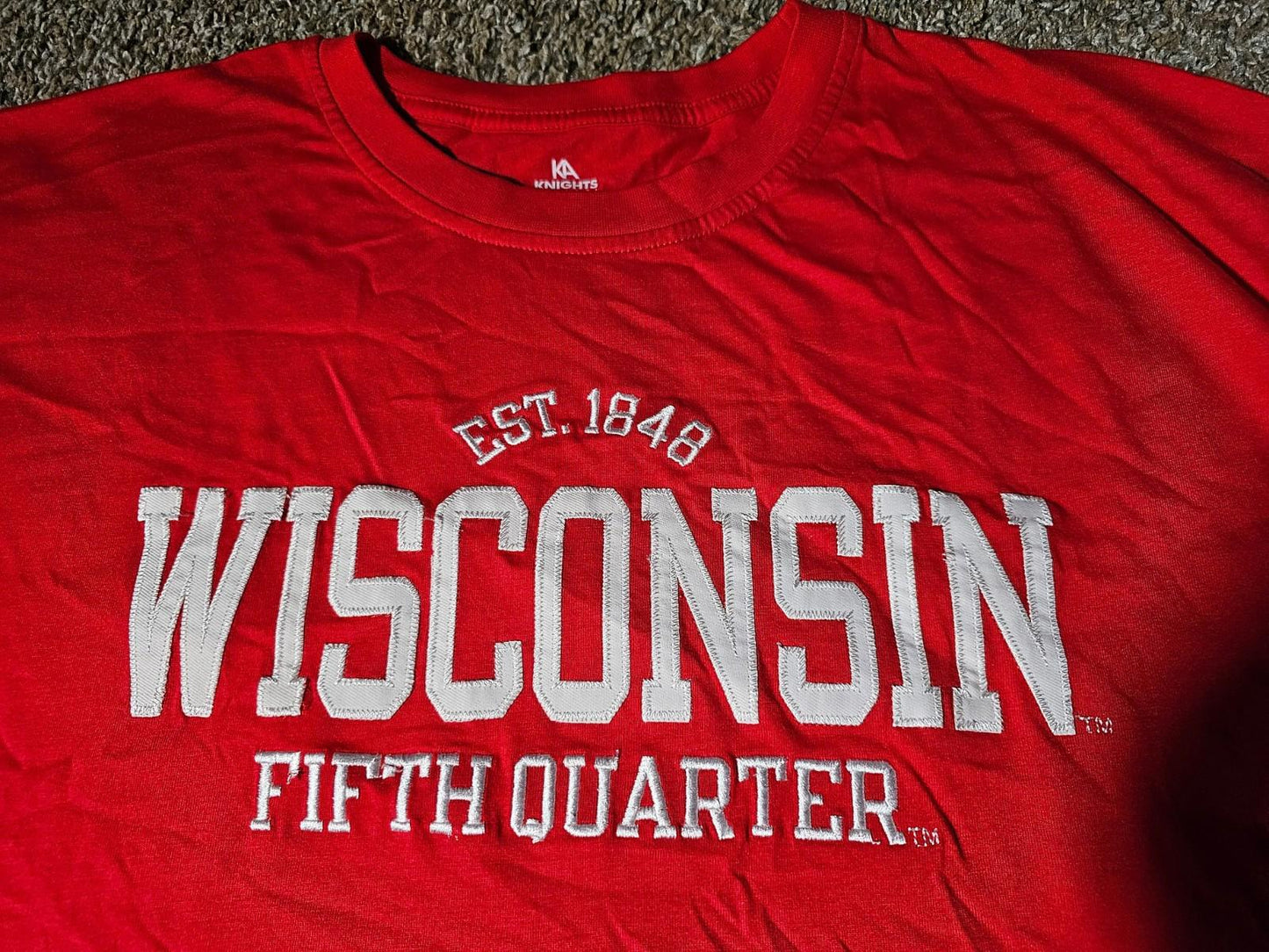 KA Knights Apparel Wisconsin Badgers 5th Quarter Tshirt XL