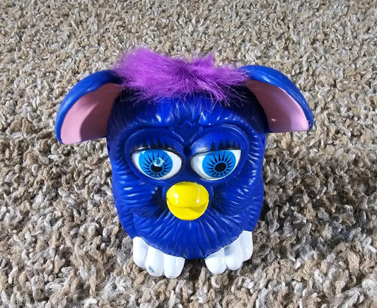 1998 McDonald's blue FURBY purple hair