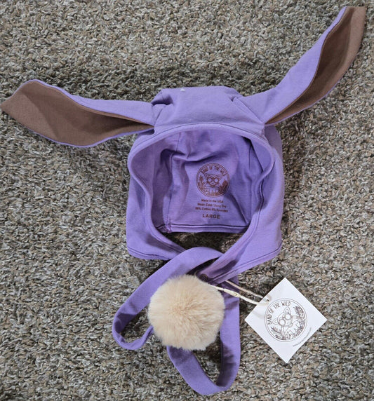 Band Of The Wild Purple Bunny Hat And Fluffy Tail With Tags