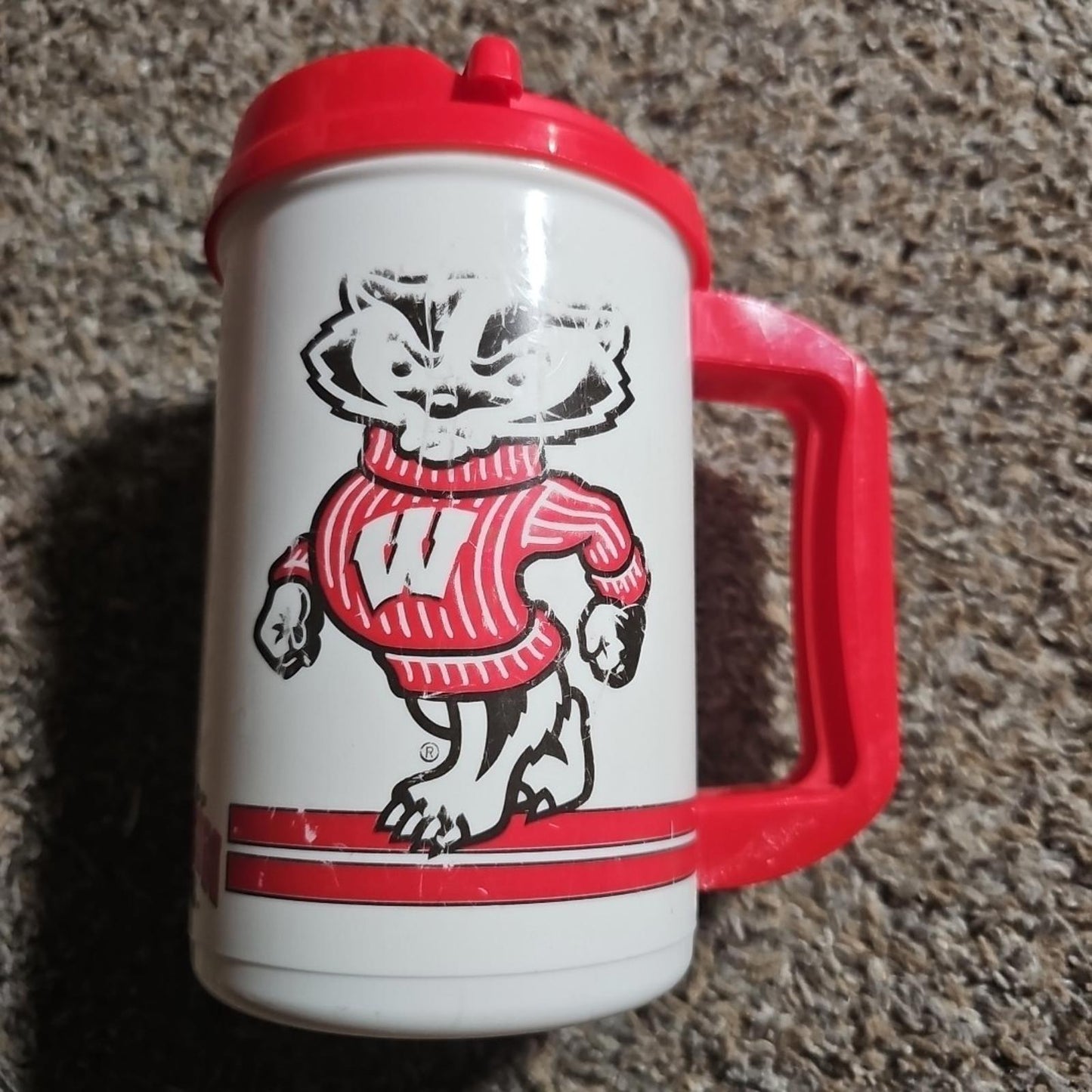 Whirley Travel Mug W/ Lid Wisconsin Badgers USA MADE