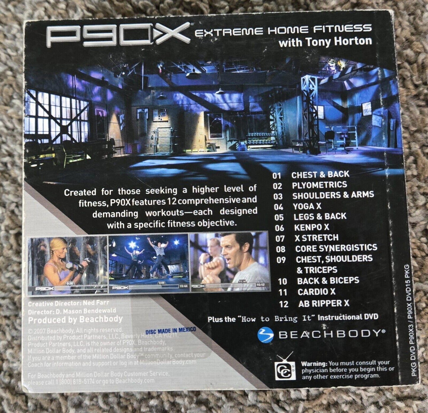 2007 P90x Dvd Set **Not Tested, Missing Yoga Disc