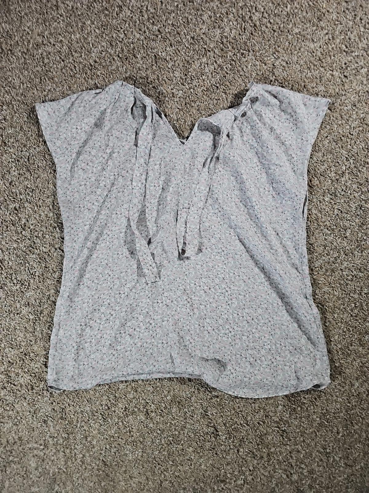 Lauren Conrad Blue And White Floral Tank Top MEDIUM