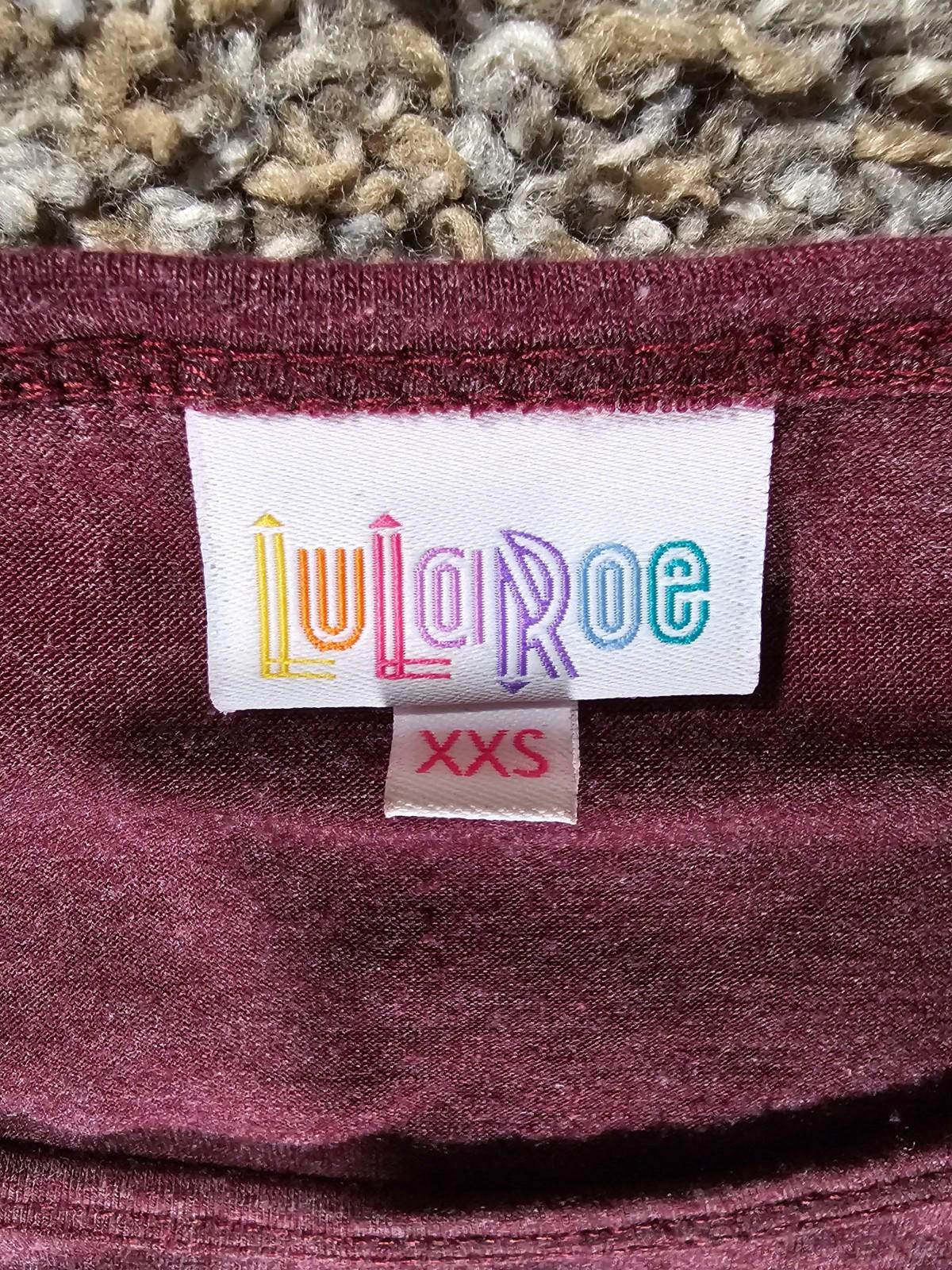 LuLaRoe Long XXS Wine Color Dress