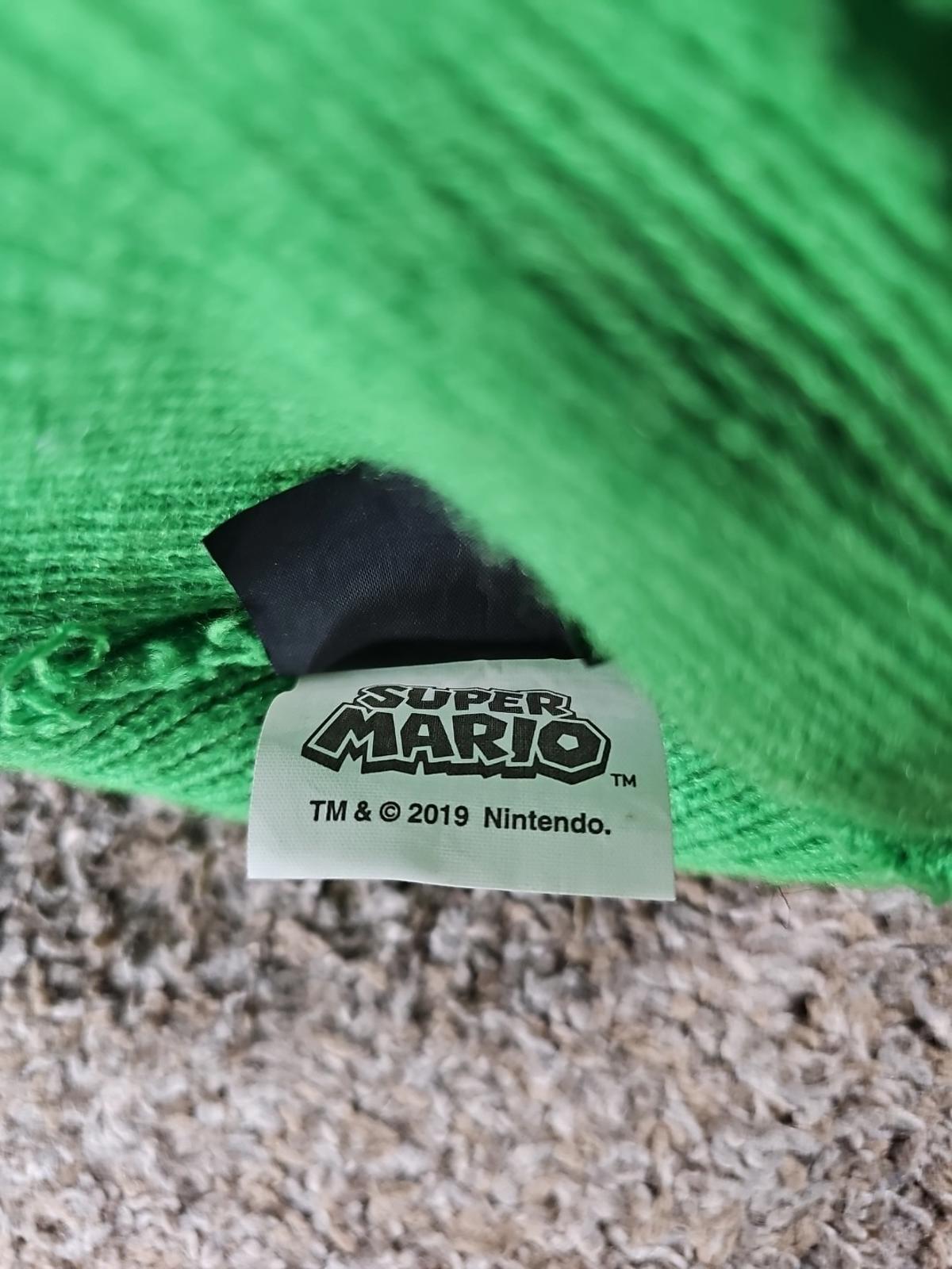 Super Mario Luigi Green Winter Stocking Hat Beanie Poof Pom