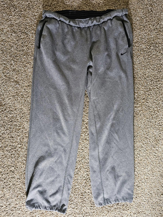Nike Dri-Fit Gray Jogger Pants L Mens Athletic Sweatpants