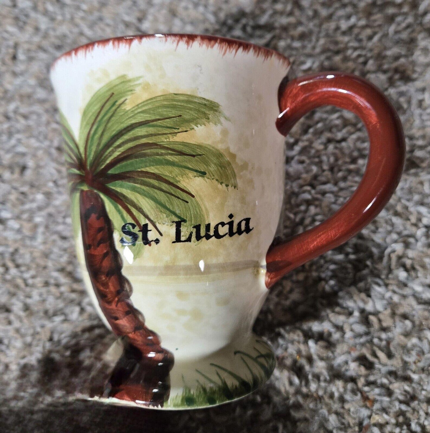 Agiftcorp St Lucia Painted Coffee Mug