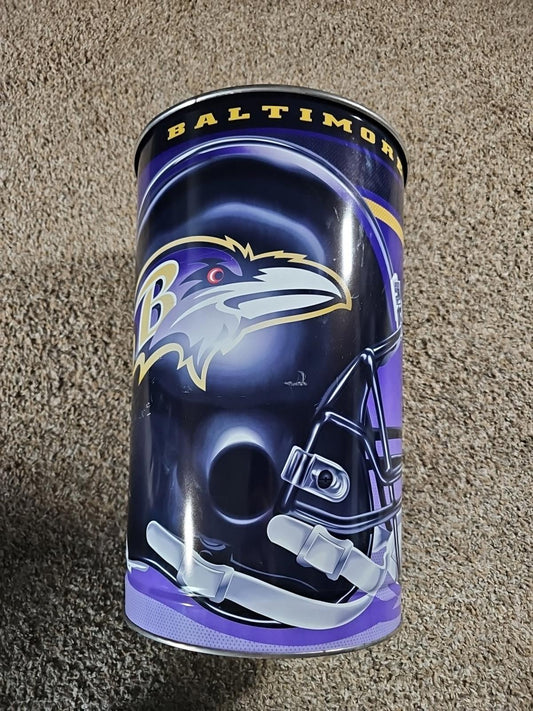 Baltimore Ravens Wincraft Sports USA NFL Metal Trash Can 15"