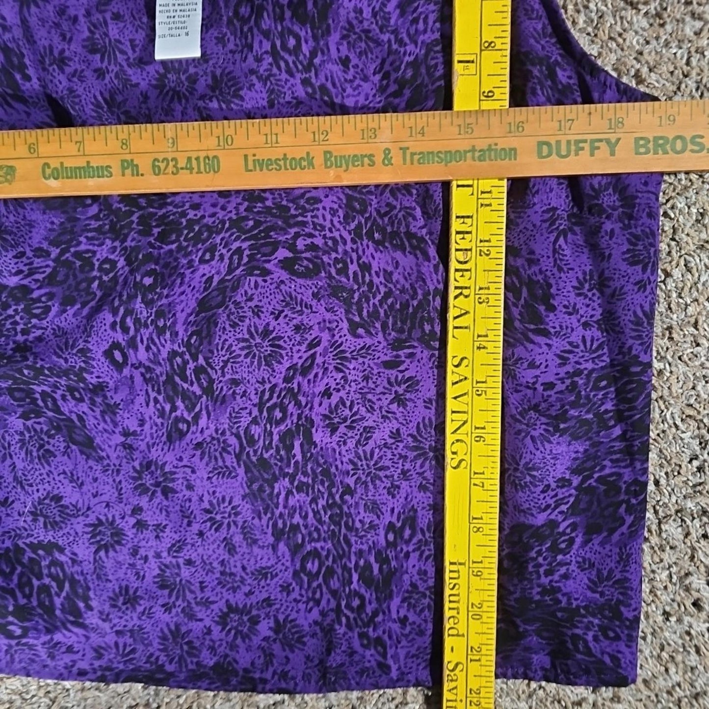 Sag Harbor Dress Purple Pant Suit 3 Piece Sz 16