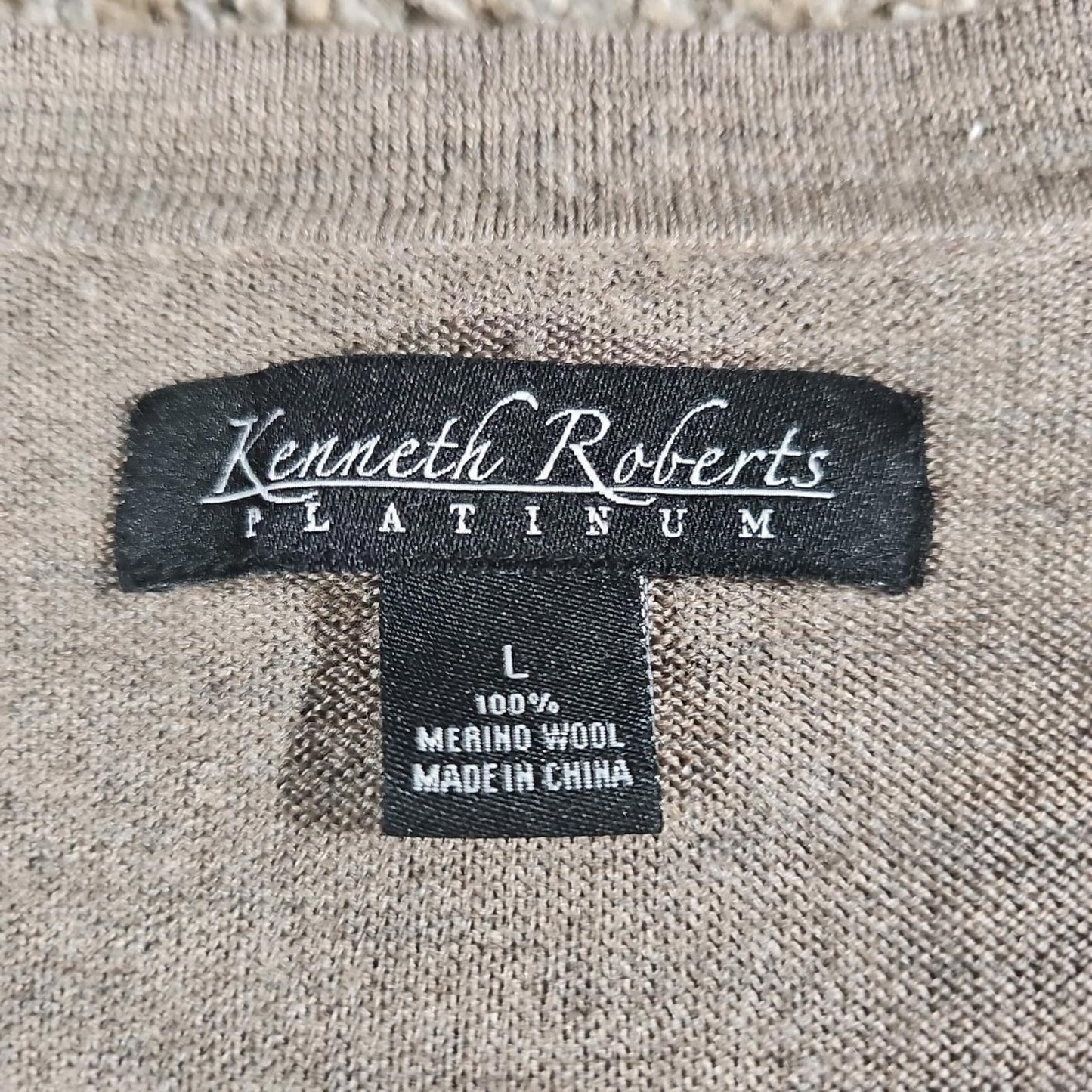 Kenneth Roberts Platinum L Merino Wool Vest