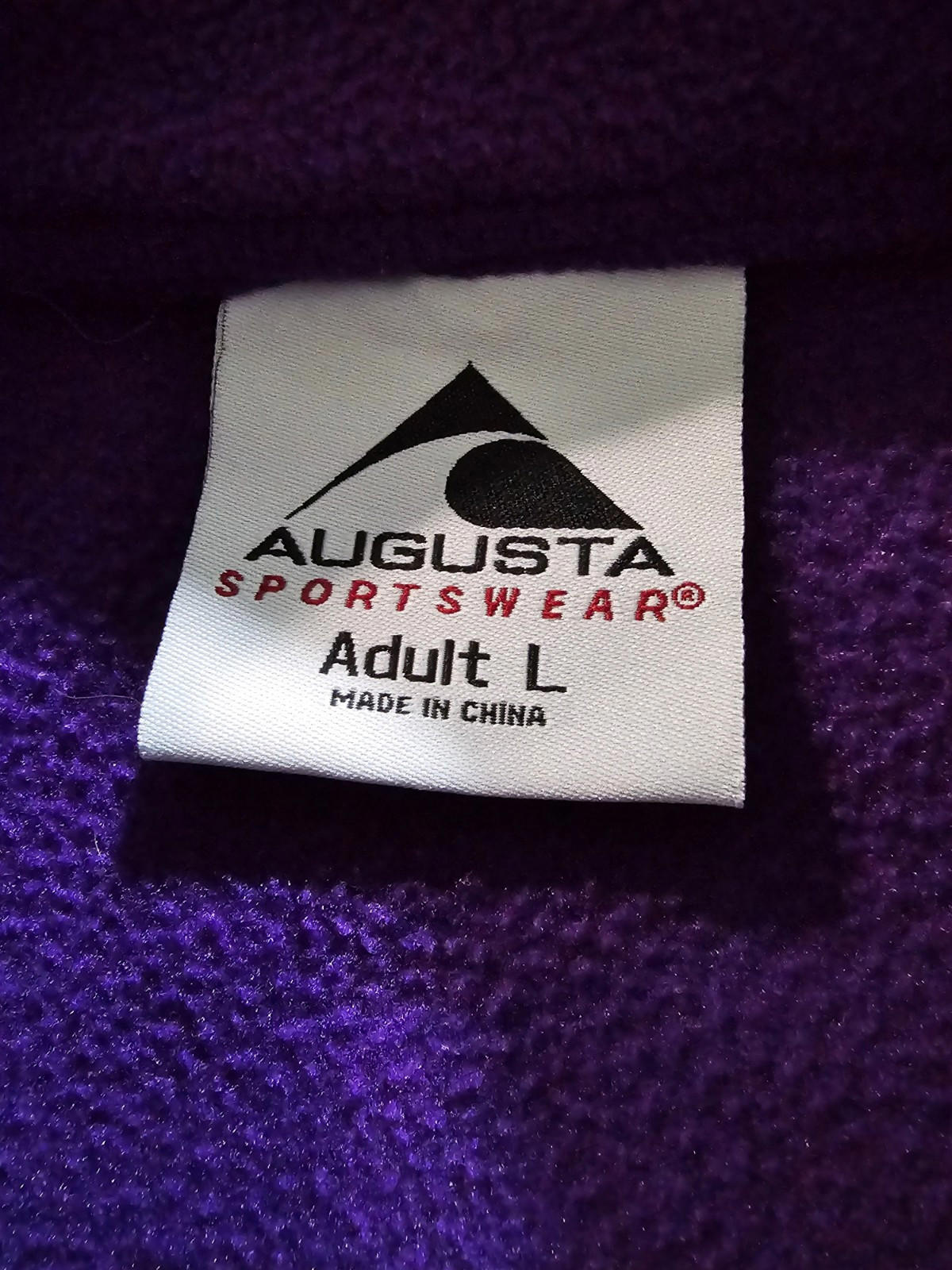 St Matthews Mustangs full zip purple fleece Augusta Large