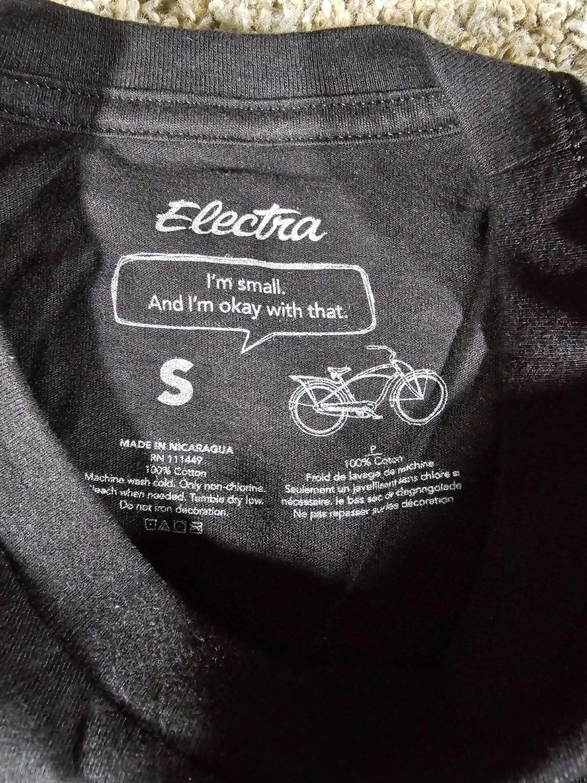 electra bicycle company mens S T-shirt Black NEW