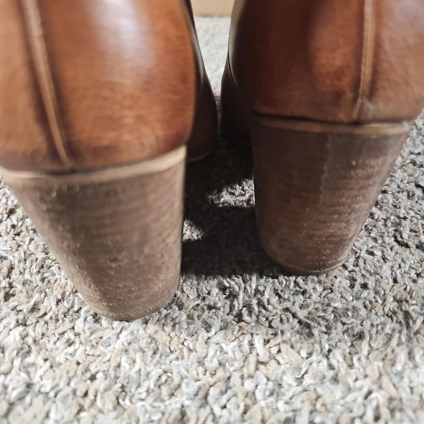 BP RN58665 Genuine Leather 8M Side Zip Wedge Heel Boots