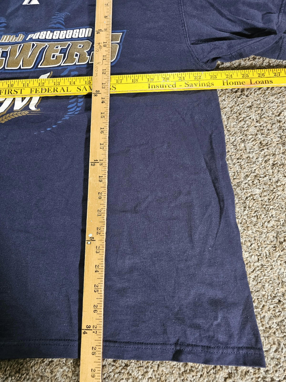 Milwaukee Brewers Mens T shirt L Post season 2008 Majestic