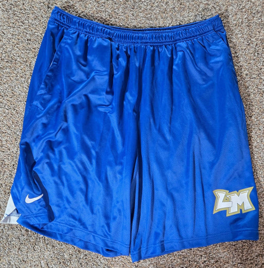 Nike Dri Fit drawstring athletic shorts XL blue LAKE MILLS