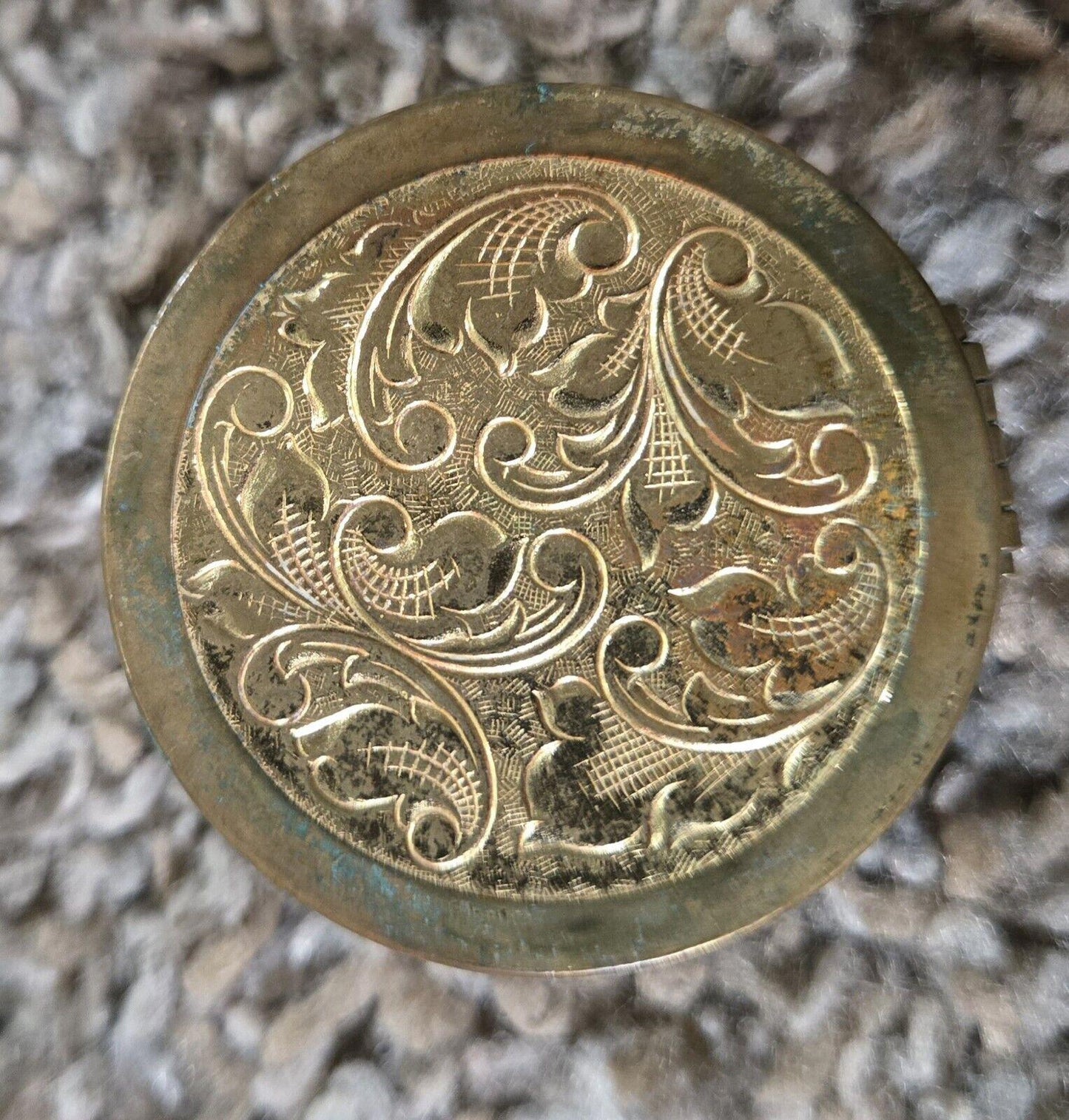 Vintage Pill Box With Stone Top