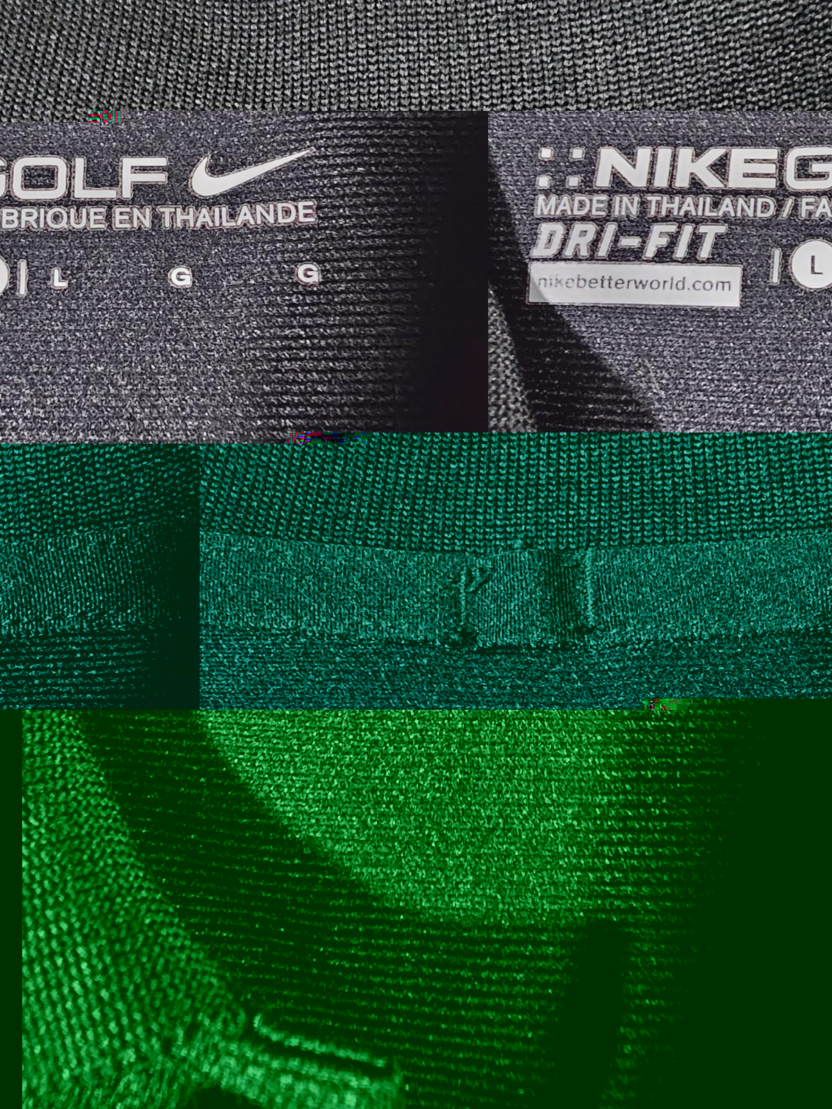 Nike Shirt Mens Large Black Polo Long Sleeve Golf Dri Fit