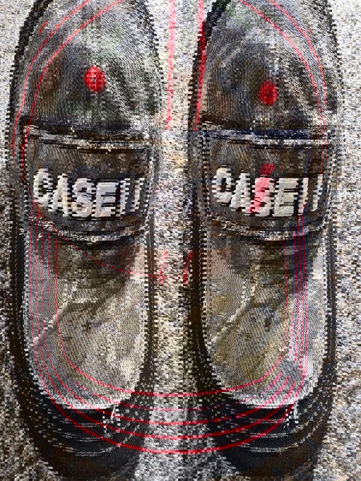 CASE IH licensed distressed-style camouflage adjustable hat