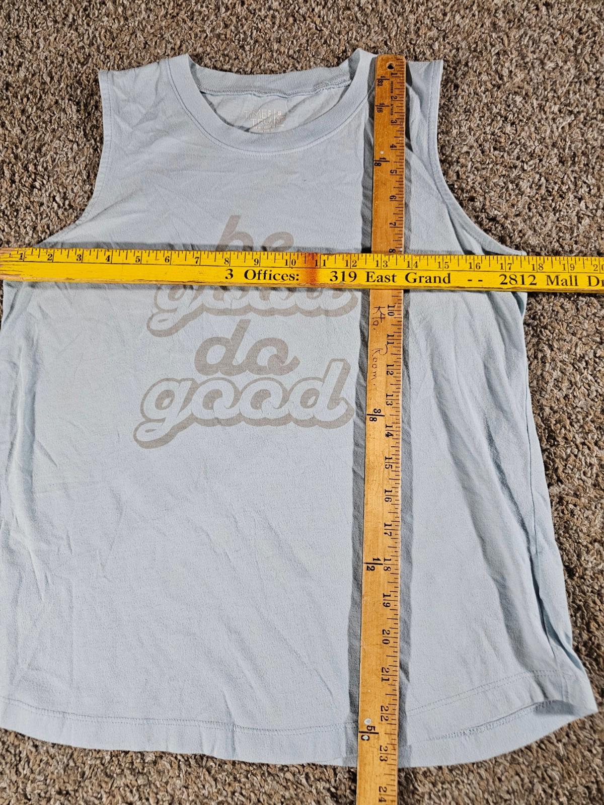 Time & Tru Be Good Do Good Tank Top S 4-6