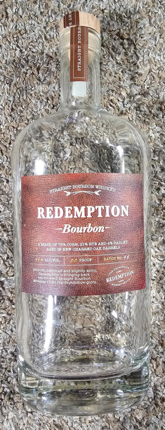 Redemption EMPTY collectible Bottle Glass Bottle