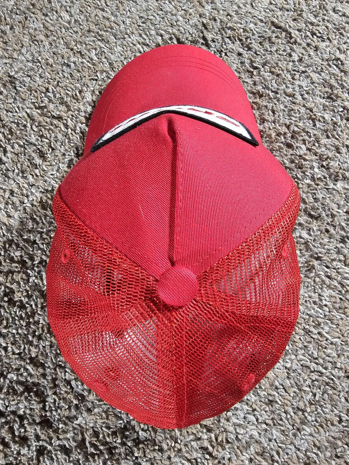 SRAM Trucker Hat Snapback Red White Mesh Cycling Adult