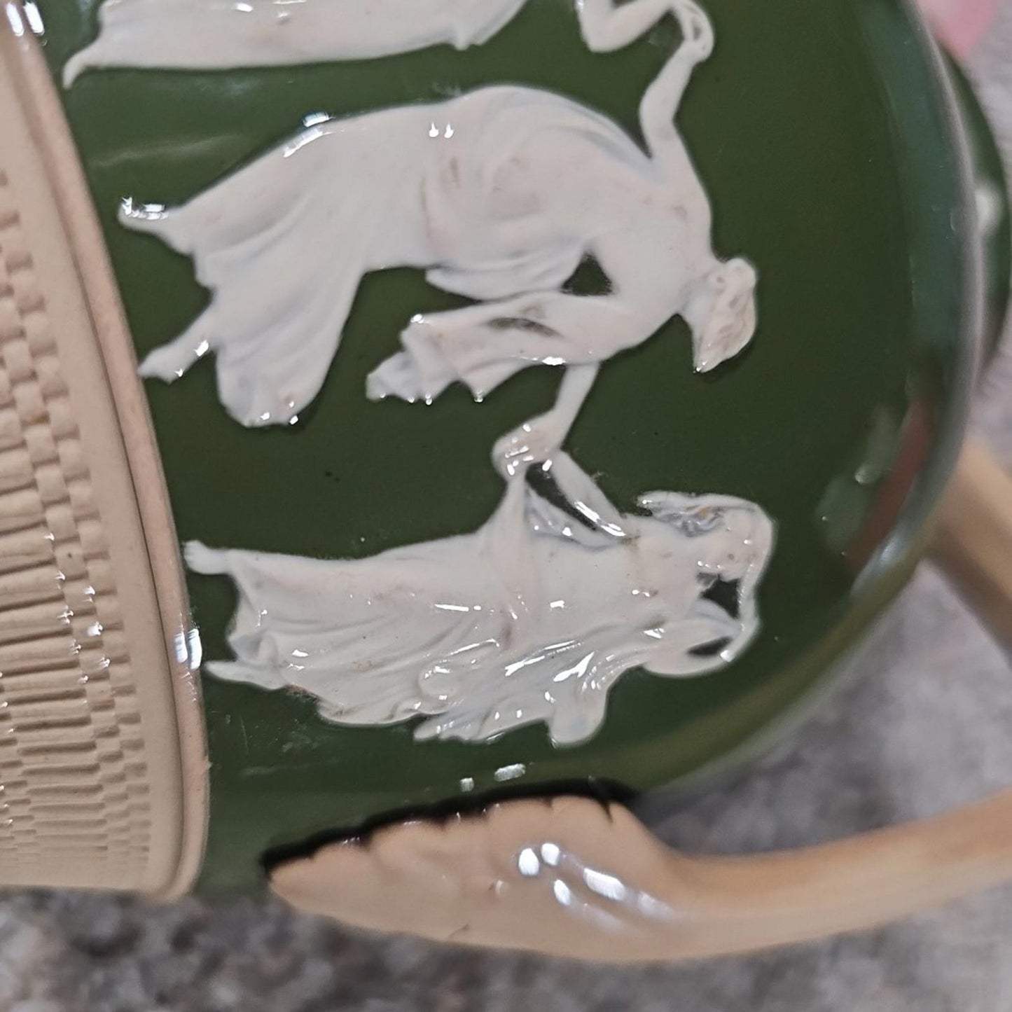 copeland late spode Green Jug Made In England