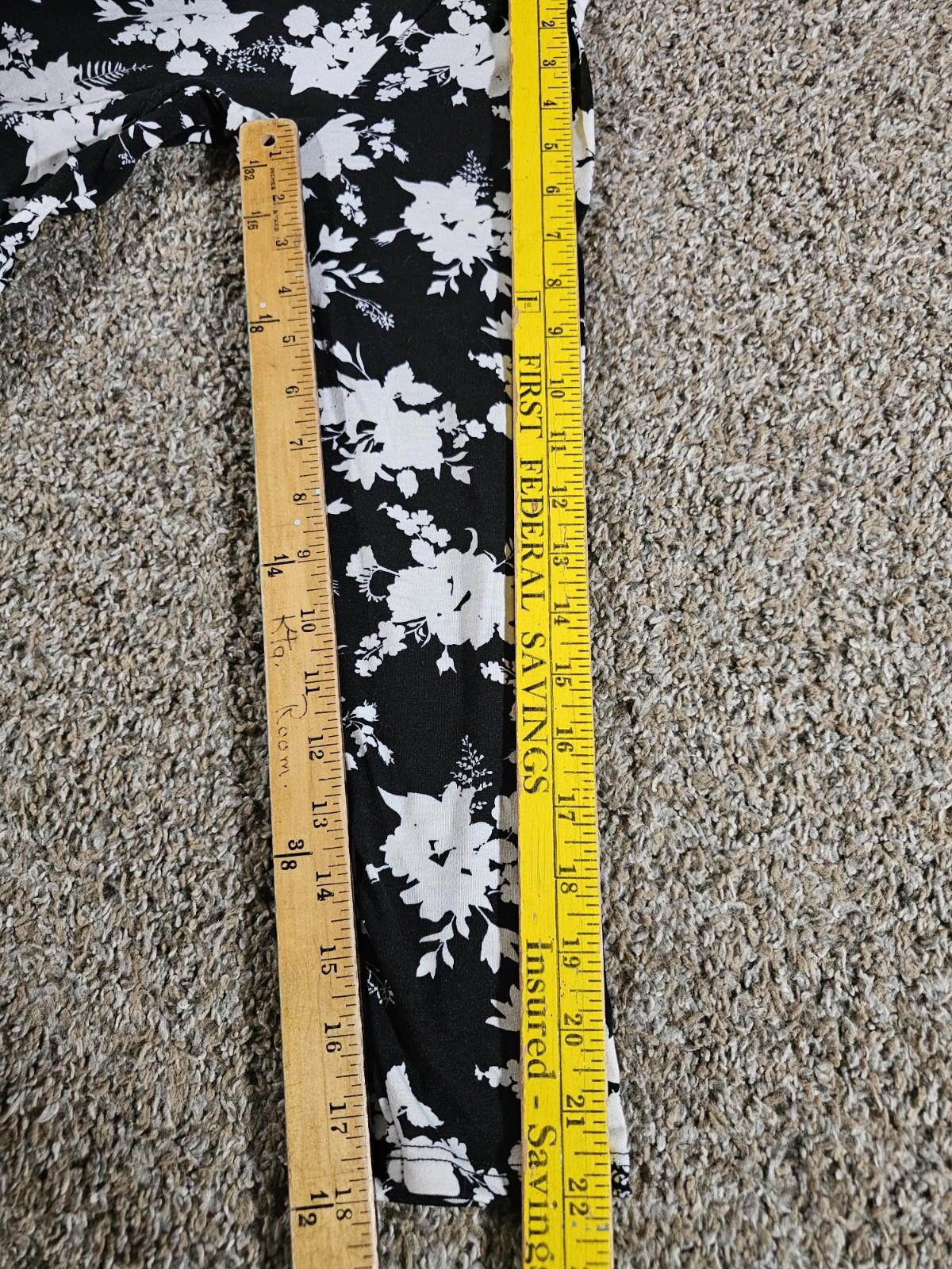 LuLaRoe Black & White Floral Dress S