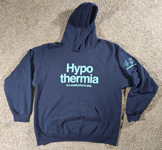 WI Polar Bear Plunge HYPOTHERMIA Hoodie XL Blue