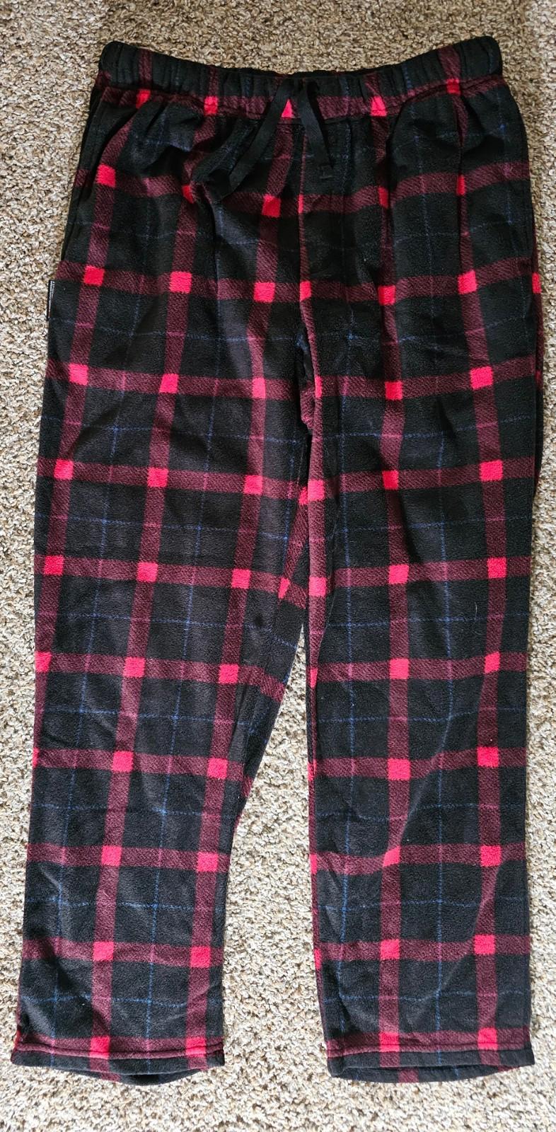 AVALANCHE Outdoors Red Black Plaid Flannel Lounge Pants drawstring