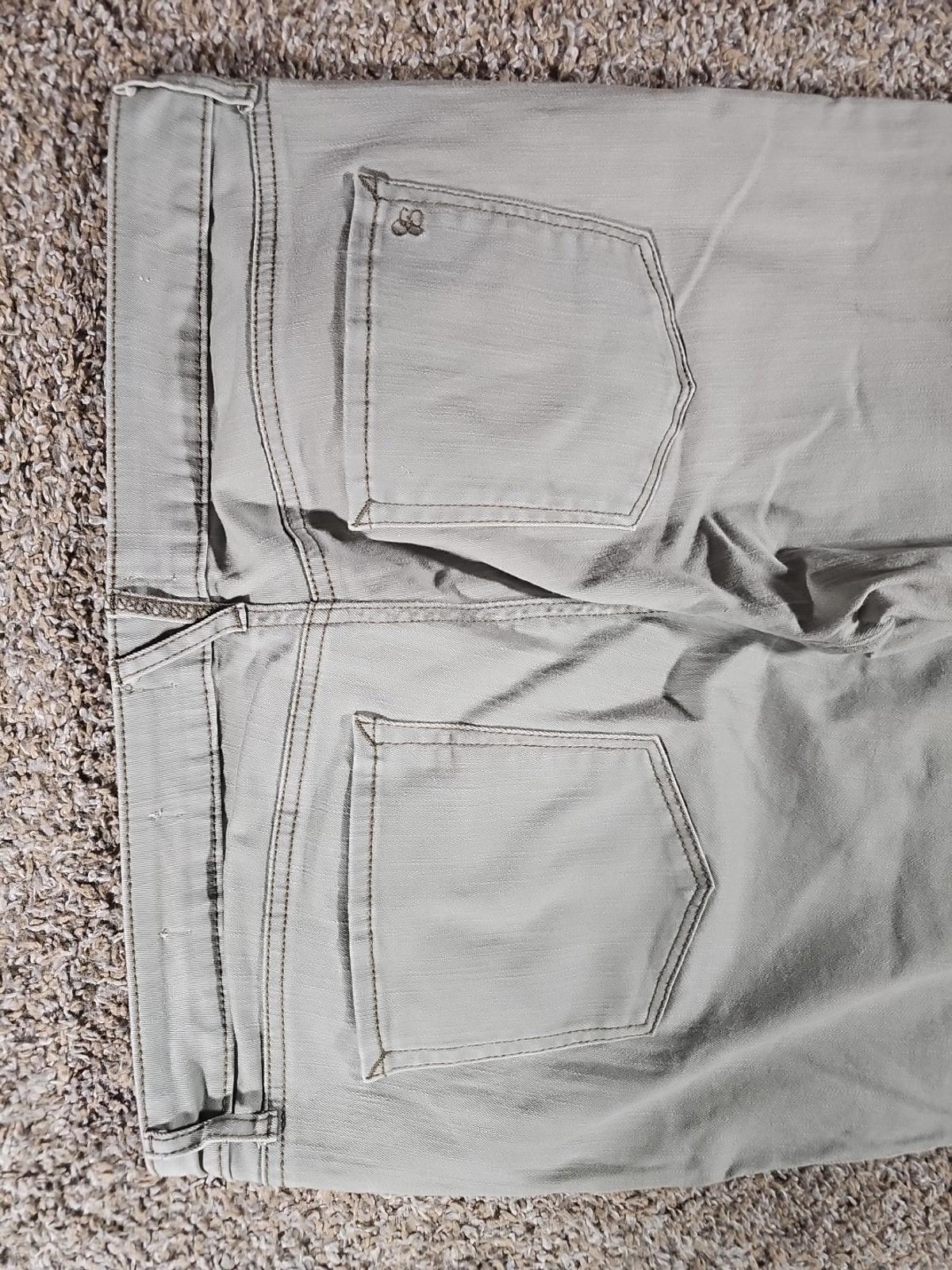 Jessica Simpson Rolled Crop Skinny Green Jeans 14/32