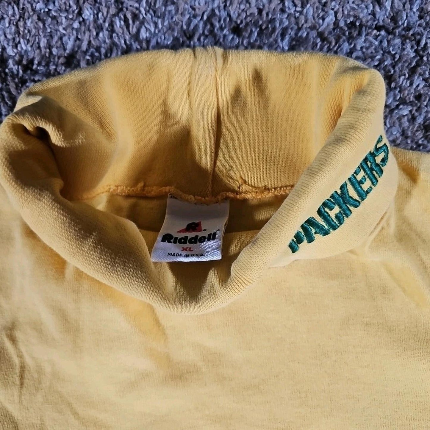 Riddell XL Packers Yellow Turtleneck