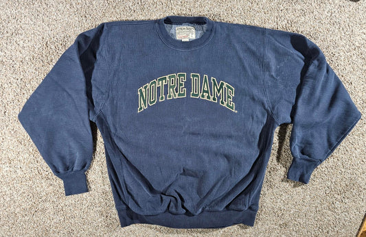 Vintage Steve & Barrys NOTRE DAME Sweater Blue Large